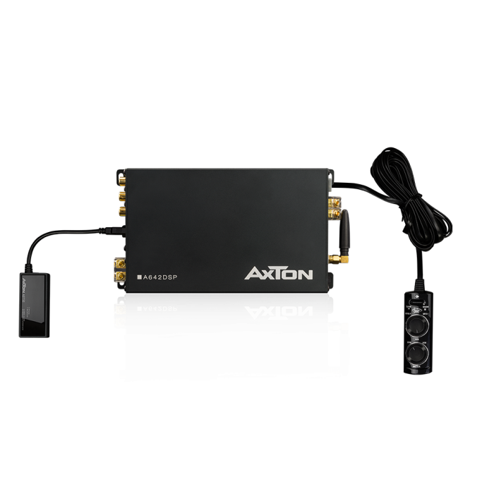 AXTON Car-Hifi Systeme für Ihr Auto  AXTON A642DSP 5-Kanal Verstärker mit  DSP, Endstufe mit Handy App-Steuerung, Bluetooth Audio Streaming, Hi-Res  Audio optional, 4 x 32 W + 1 x 176 W RMS